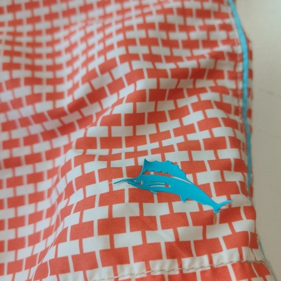 Tommy Bahama Relax orange/white men's swim shorts with safety briefs size M pool - Picture 8 of 11
